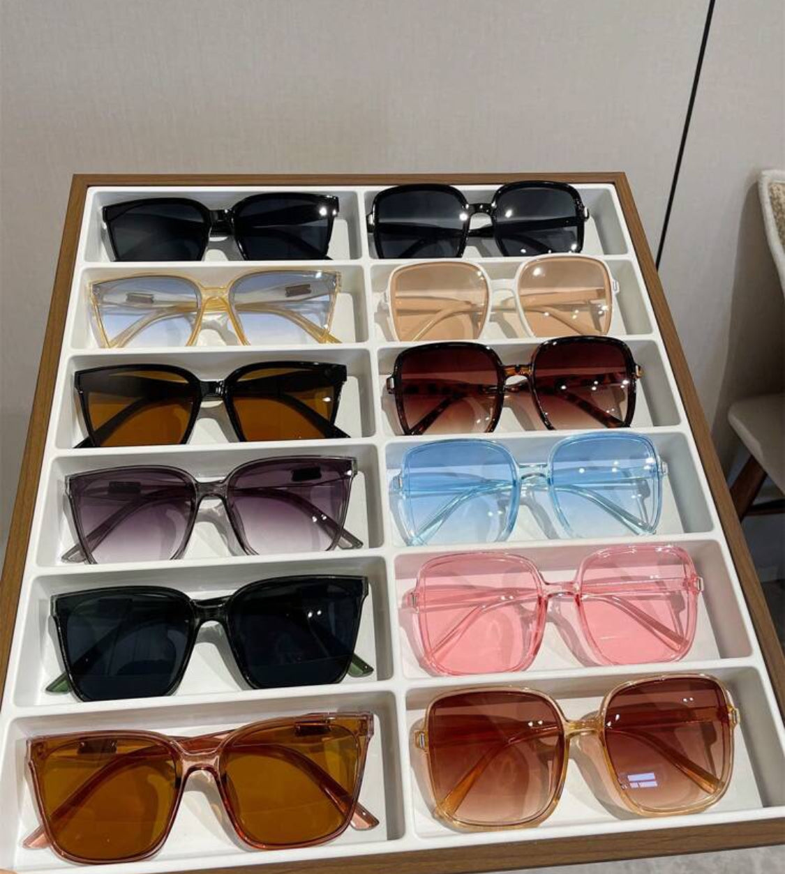 12pairs Square-Frame Sunglasses