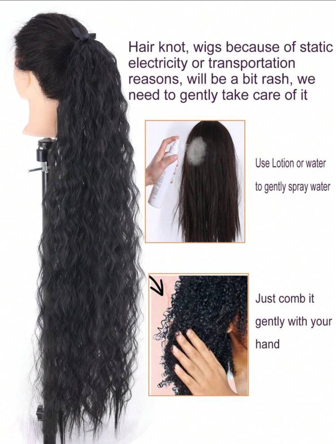 Extra Long Curly Ponytail (36 Inch)