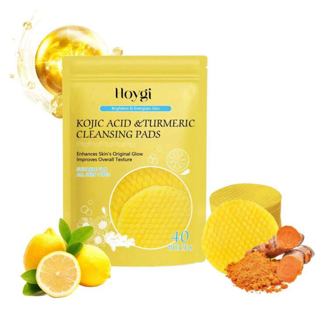 Kojic Acid & Turmeric Face Cleansing Pads 40 Pcs