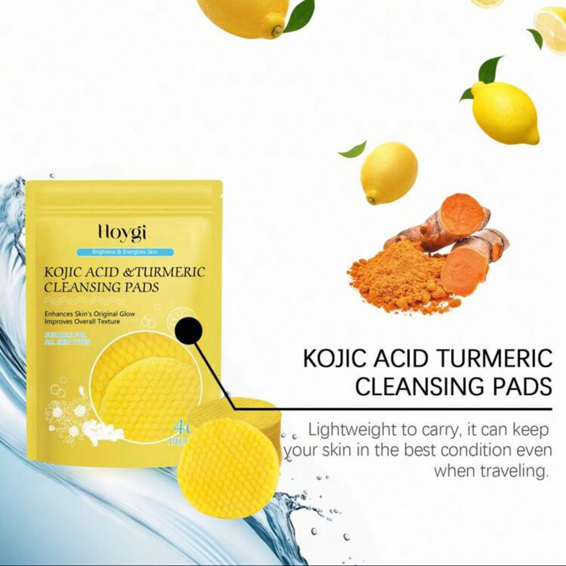 Kojic Acid & Turmeric Face Cleansing Pads 40 Pcs