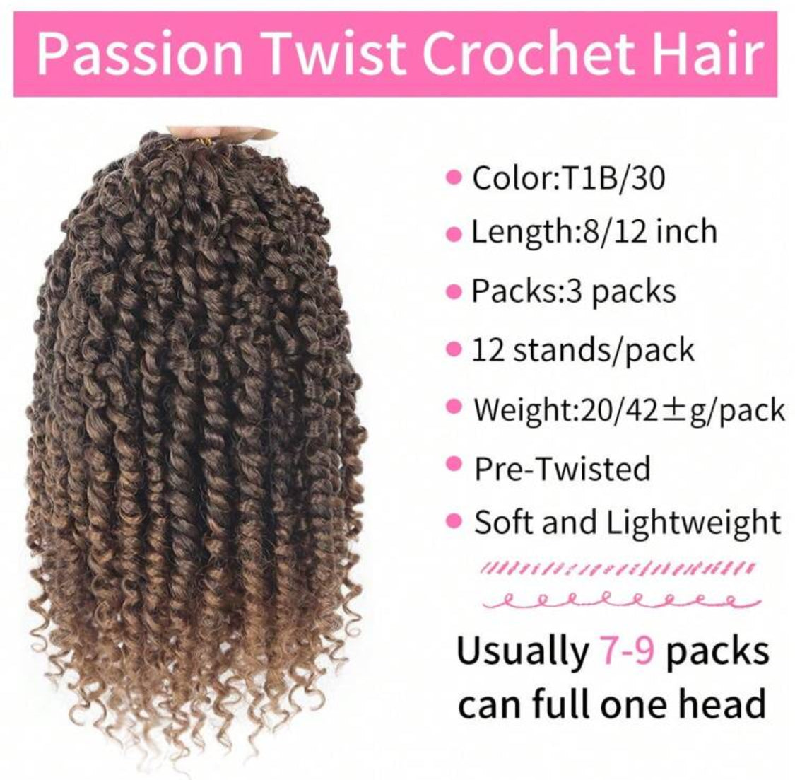 Passion Twist Crochet Hair